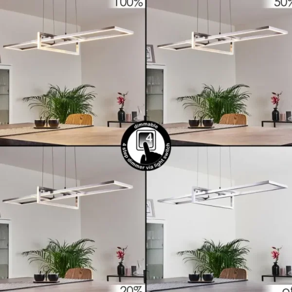 hofstein Suspension Omega LED Argenté, 1 lumière* Lampes Modernes