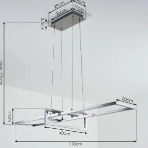 hofstein Suspension Omega LED Argenté, 1 lumière* Lampes Modernes