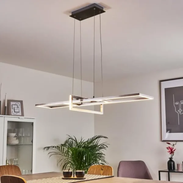 hofstein Suspension Omega LED Argenté, 1 lumière* Lampes Modernes