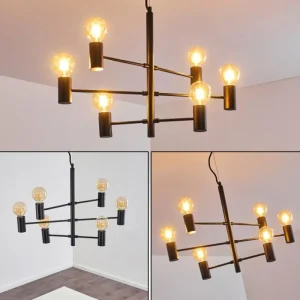 hofstein Suspension Pamunkey Noir, 6 lumières* Lampes Modernes