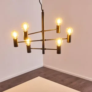 hofstein Suspension Pamunkey Noir, 6 lumières* Lampes Modernes