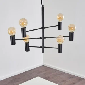 hofstein Suspension Pamunkey Noir, 6 lumières* Lampes Modernes