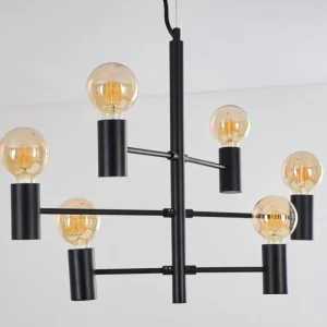 hofstein Suspension Pamunkey Noir, 6 lumières* Lampes Modernes