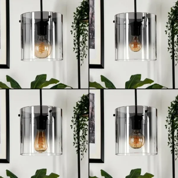 hofstein Suspension Parane Clair, Fumé, 3 lumières* Lampes Modernes