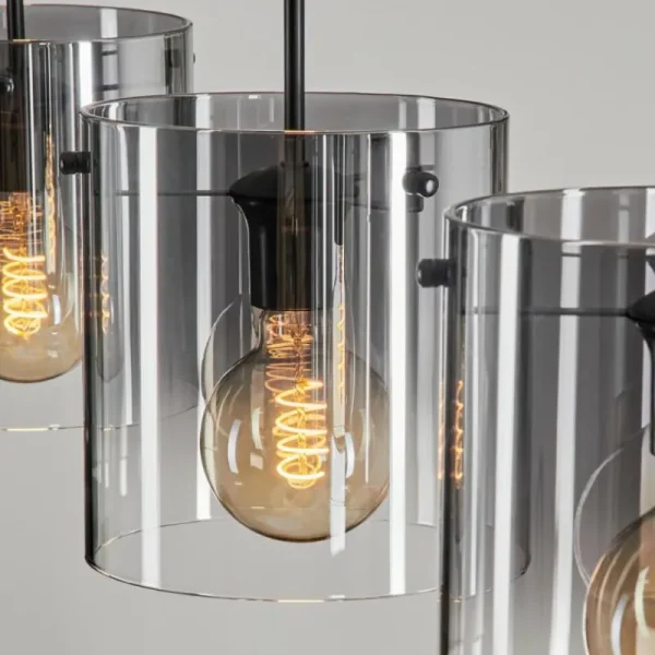 hofstein Suspension Parane Clair, Fumé, 3 lumières* Lampes Modernes