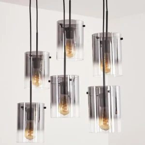 hofstein Suspension Parane Clair, Fumé, 6 lumières* Lampes Modernes