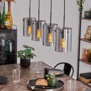 hofstein Suspension Parane Fumé, 4 lumières* Lampes Modernes