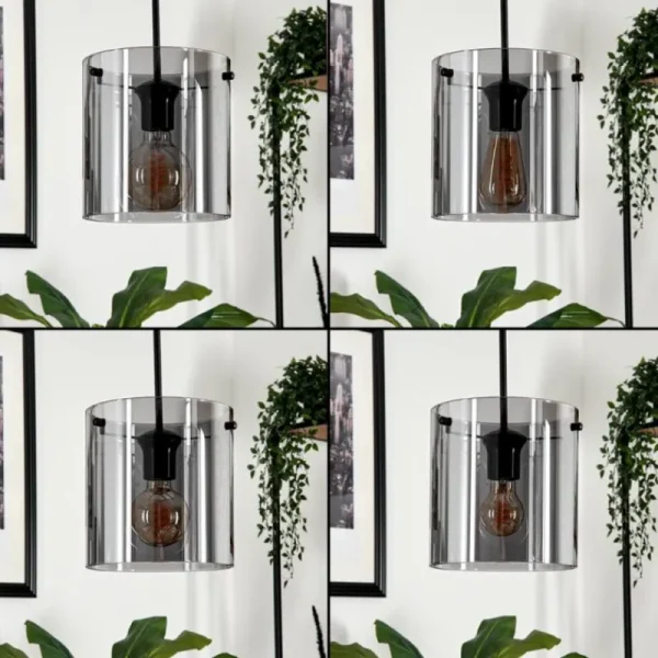 hofstein Suspension Parane Fumé, 4 lumières* Lampes Modernes