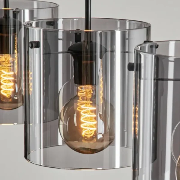 hofstein Suspension Parane Fumé, 3 lumières* Lampes Modernes