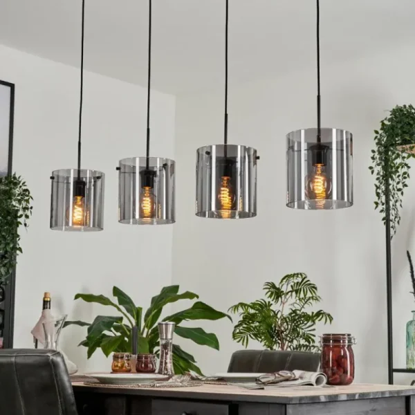 hofstein Suspension Parane Fumé, 4 lumières* Lampes Modernes