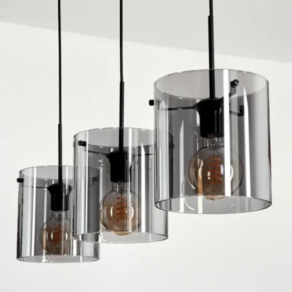 hofstein Suspension Parane Fumé, 3 lumières* Lampes Modernes