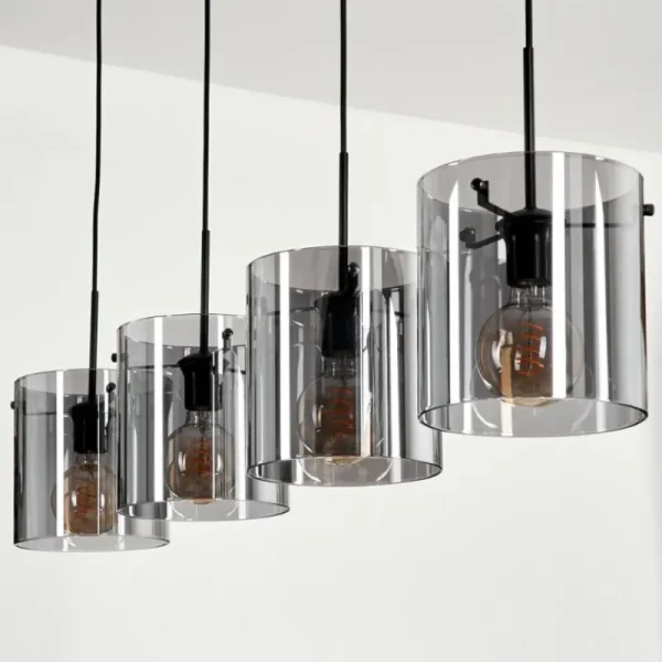 hofstein Suspension Parane Fumé, 4 lumières* Lampes Modernes
