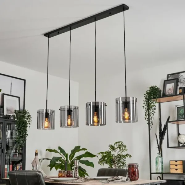 hofstein Suspension Parane Fumé, 4 lumières* Lampes Modernes