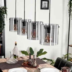 hofstein Suspension Parane Fumé, 4 lumières* Lampes Modernes