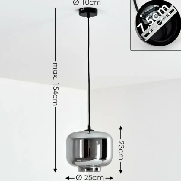 hofstein Suspension Patterson Noir, 1 lumière* Lampes Modernes