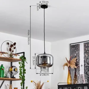 hofstein Suspension Patterson Noir, 1 lumière* Lampes Modernes