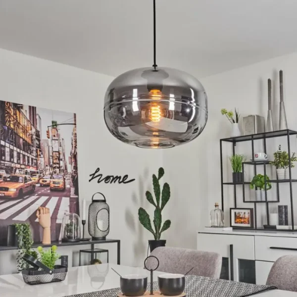 hofstein Suspension Peonniemi Noir, 1 lumière* Lampes Modernes