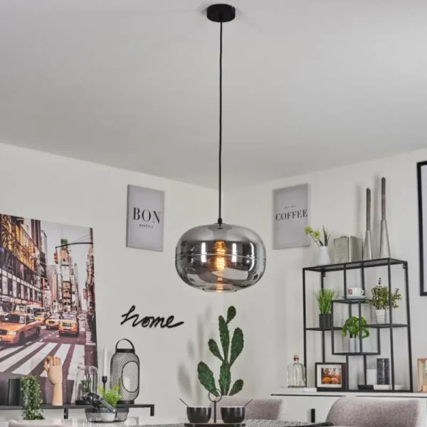 hofstein Suspension Peonniemi Noir, 1 lumière* Lampes Modernes