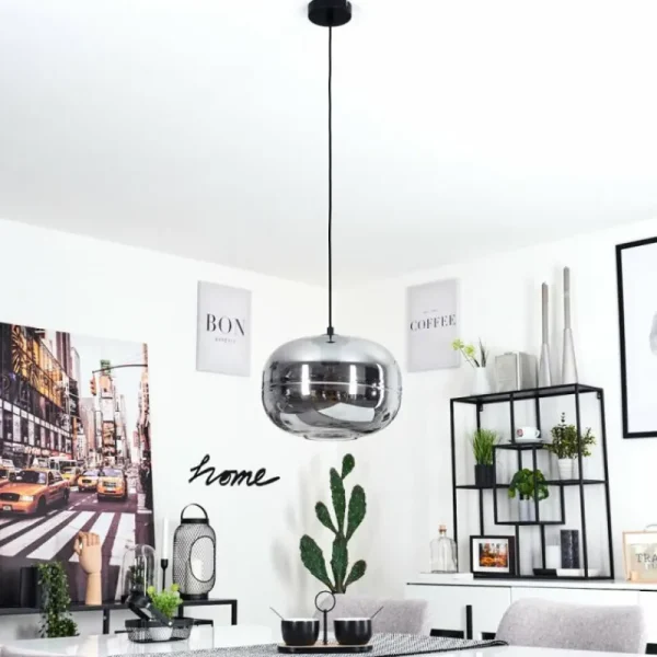 hofstein Suspension Peonniemi Noir, 1 lumière* Lampes Modernes