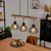 hofstein Suspension Pila Écru, Noir, 3 lumières* Lampes Modernes