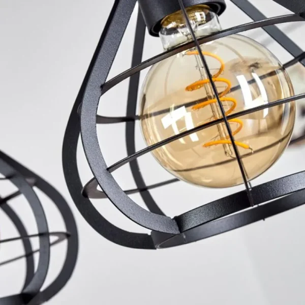 hofstein Suspension Pila Écru, Noir, 3 lumières* Lampes Modernes
