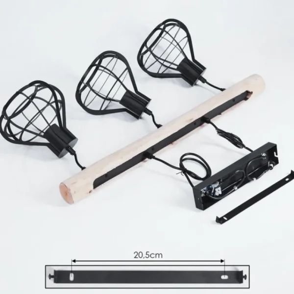 hofstein Suspension Pila Écru, Noir, 3 lumières* Lampes Modernes