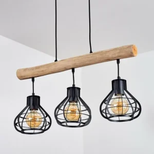 hofstein Suspension Pila Écru, Noir, 3 lumières* Lampes Modernes