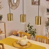 hofstein Suspension Pimeirol Noir, 3 lumières* Lampes En Verre