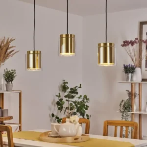 hofstein Suspension Pimeirol Noir, 3 lumières* Lampes En Verre