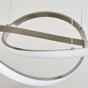 hofstein Suspension Pitasch LED Nickel mat, 1 lumière* Lampes Modernes