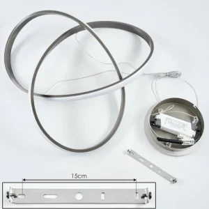 hofstein Suspension Pitasch LED Nickel mat, 1 lumière* Lampes Modernes