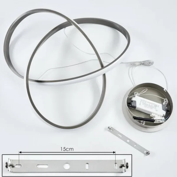 hofstein Suspension Pitasch LED Nickel mat, 1 lumière* Lampes Modernes
