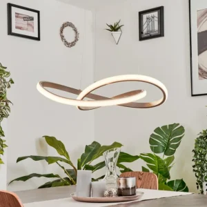 hofstein Suspension Pitasch LED Nickel mat, 1 lumière* Lampes Modernes
