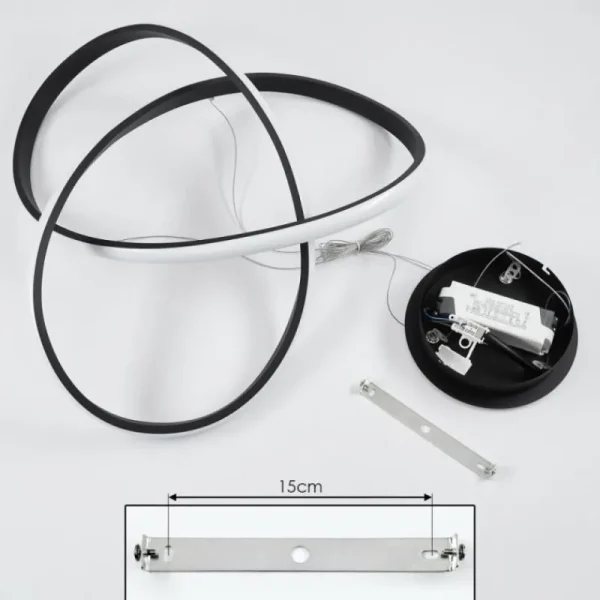 hofstein Suspension Pitasch LED Noir, 1 lumière* Lampes Modernes