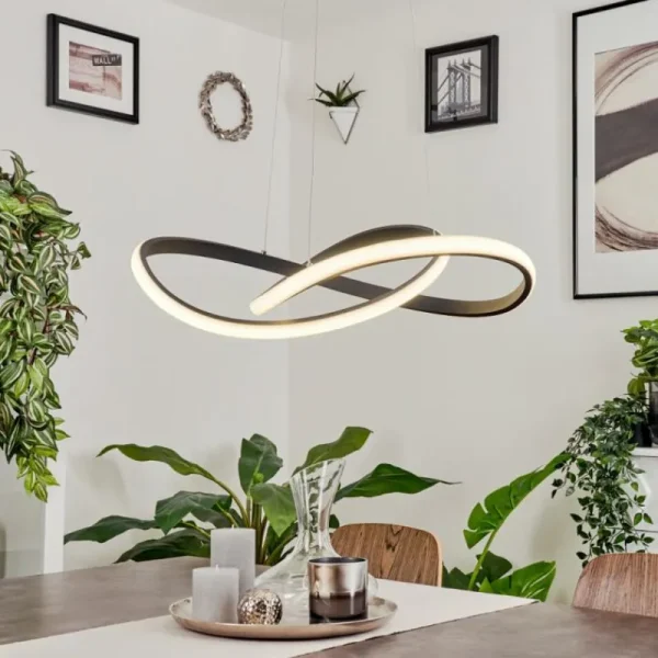 hofstein Suspension Pitasch LED Noir, 1 lumière* Lampes Modernes