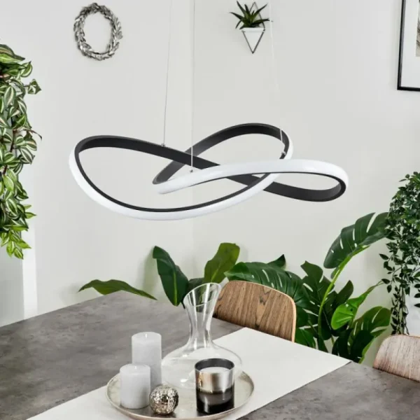 hofstein Suspension Pitasch LED Noir, 1 lumière* Lampes Modernes