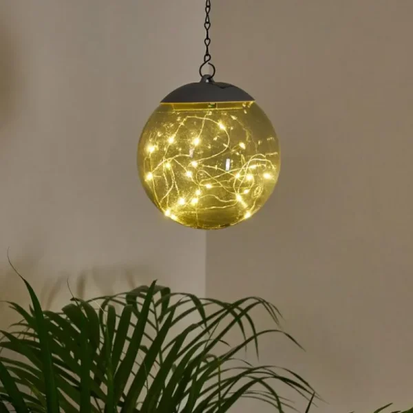 hofstein Suspension Pollenca LED Fumée, Noir, 20 lumières* Lampes Modernes