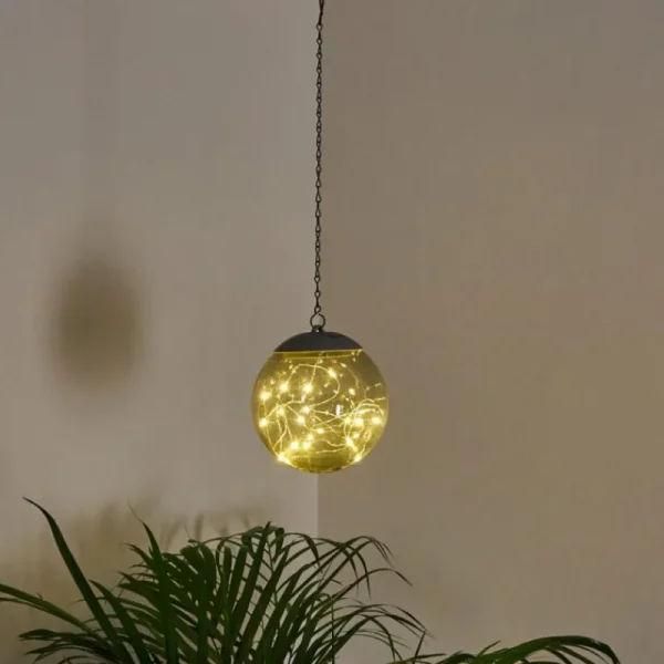 hofstein Suspension Pollenca LED Fumée, Noir, 20 lumières* Lampes Modernes