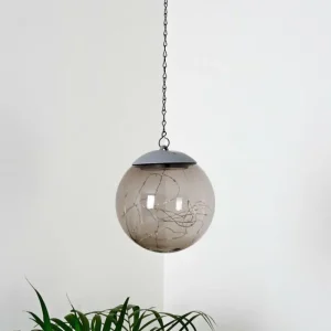 hofstein Suspension Pollenca LED Fumée, Noir, 20 lumières* Lampes Modernes