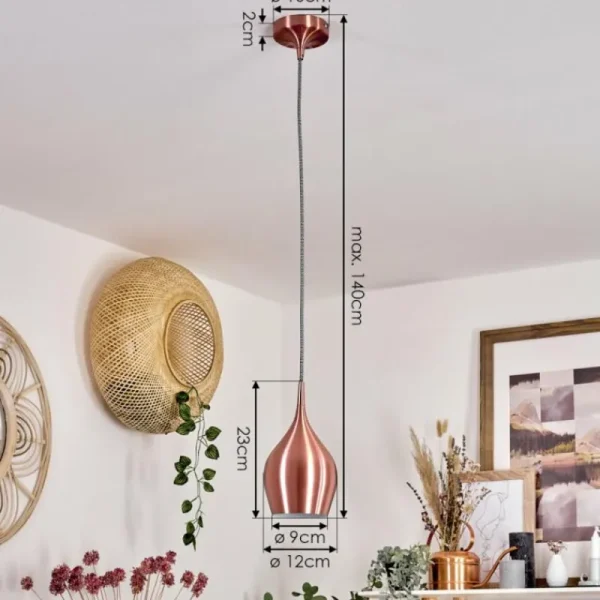 hofstein Suspension Polvero Cuivre, 1 lumière* Lampes Modernes
