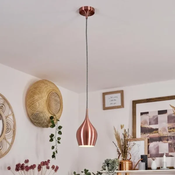 hofstein Suspension Polvero Cuivre, 1 lumière* Lampes Modernes