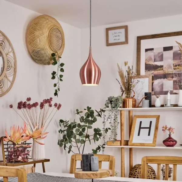 hofstein Suspension Polvero Cuivre, 1 lumière* Lampes Modernes