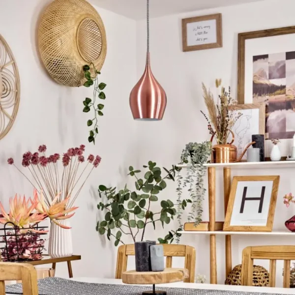 hofstein Suspension Polvero Cuivre, 1 lumière* Lampes Modernes