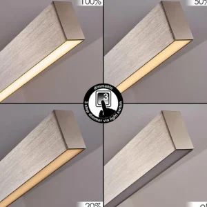 hofstein Suspension Poroporo LED Nickel mat, 1 lumière* Lampes En Verre
