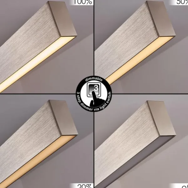 hofstein Suspension Poroporo LED Nickel mat, 1 lumière* Lampes En Verre