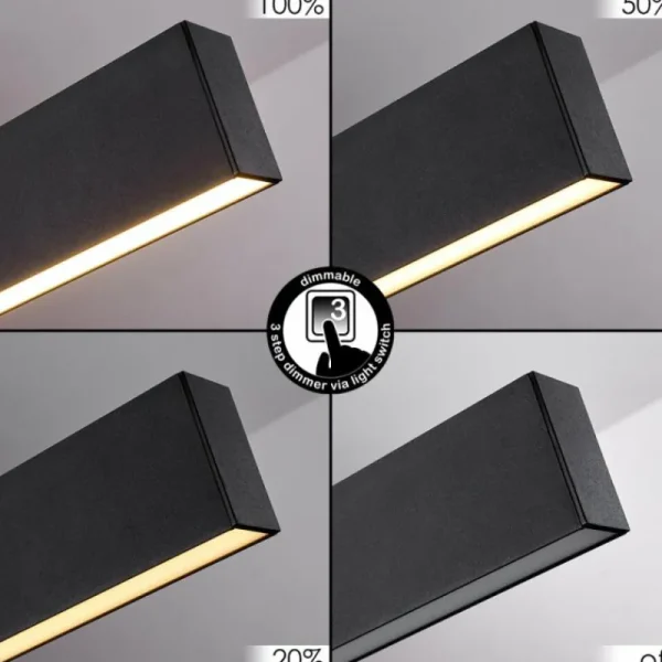 hofstein Suspension Poroporo LED Noir, 1 lumière* Lampes Modernes