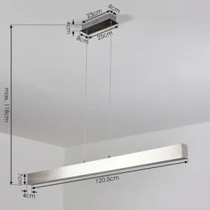 hofstein Suspension Poroporo LED Nickel mat, 1 lumière* Lampes En Verre