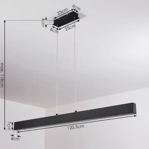 hofstein Suspension Poroporo LED Noir, 1 lumière* Lampes Modernes