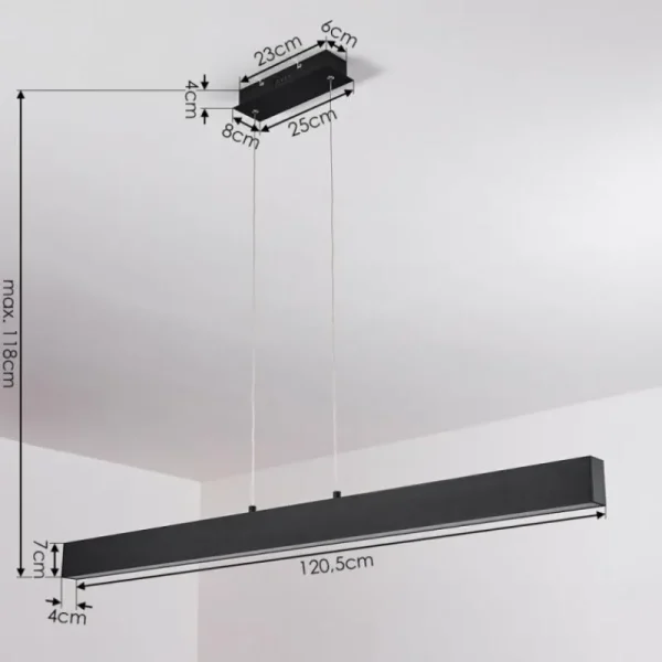 hofstein Suspension Poroporo LED Noir, 1 lumière* Lampes Modernes