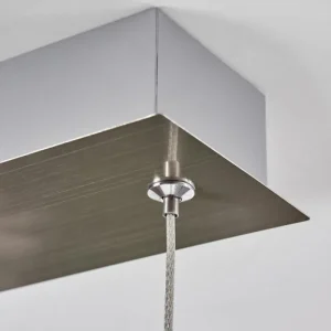 hofstein Suspension Poroporo LED Nickel mat, 1 lumière* Lampes En Verre
